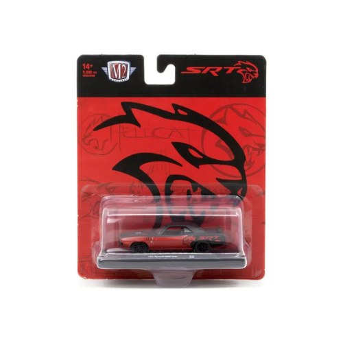 Miniatura Carro Plymouth HEMI Cuda (1971) - SRT - Auto Drivers - Preto/Vermelho - 1:64 - M2 Machines