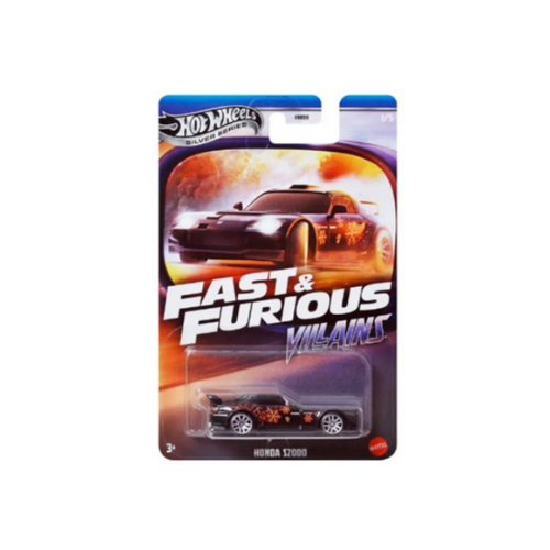 Miniatura Carro Honda S2000 - Velozes e Furiosos - Villains - 1/5 - 6,5 cm - 1:64 - Hot Wheels Silver Series