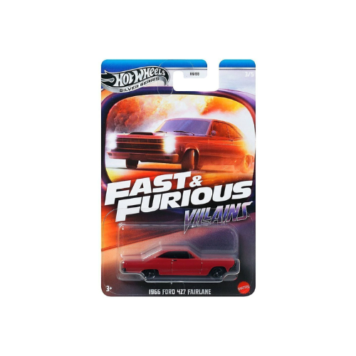 Miniatura Carro Ford 427 Fairlane (1966) - Velozes e Furiosos - Villains - 3/5 - 8,0 cm - 1:64 - Hot Wheels Silver Series