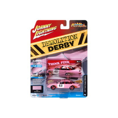 Miniatura Carro Ford Crown Victoria (1997) - #43 - Demolition Derby - Street Freaks - 1:64 - Johnny Lightning