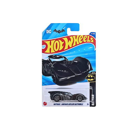 Miniatura Carro Batman Arkham Asylum Batmobile - DC Batman - Batman 2/5 - Mainline - Preto - 7,5 cm - 1:64 - Hot Wheels