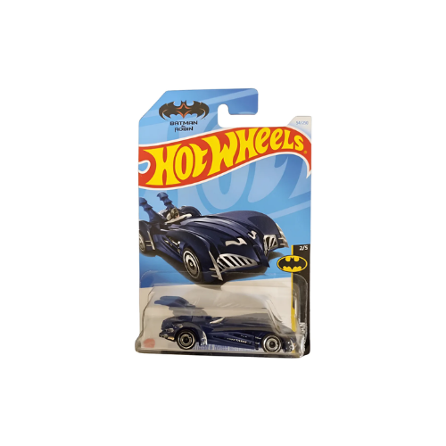 Miniatura Carro Batman e Robin Batmobile - Batman 1/5 - Mainline - Azul - 7,0 cm - 1:64 - Hot Wheels