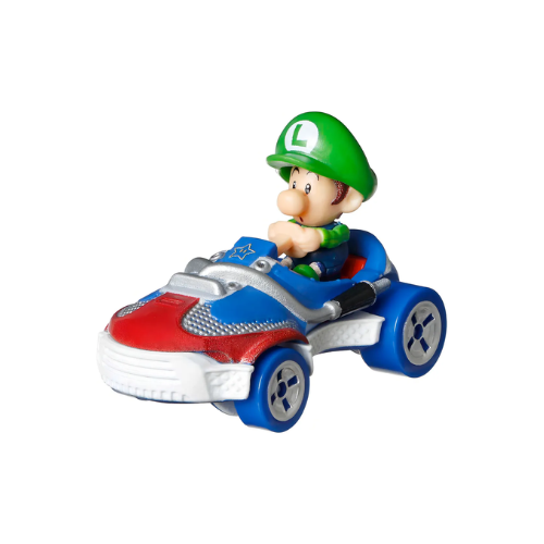 Miniatura Carro Mario Kart (Baby Luigi) - Die-Cast - 6,0 cm - Hot Wheels
