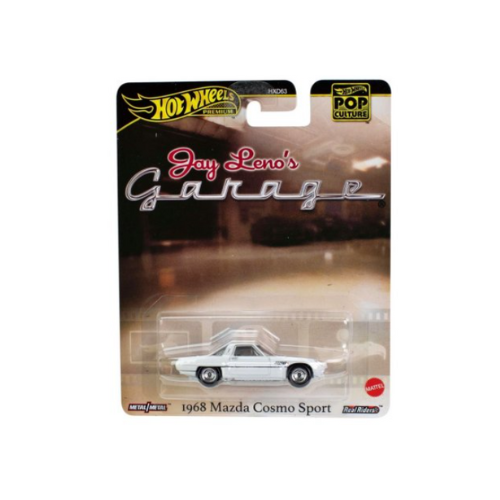 Miniatura Carro Mazda Cosmo Sport (1968) - Day Leno's Garage - Pop Culture - Branco - 7,0 cm - 1:64 - Hot Wheels Premium