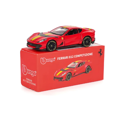 Miniatura Bburago 1/64 Ferrari 812 Competizione Vermelha Vermelha