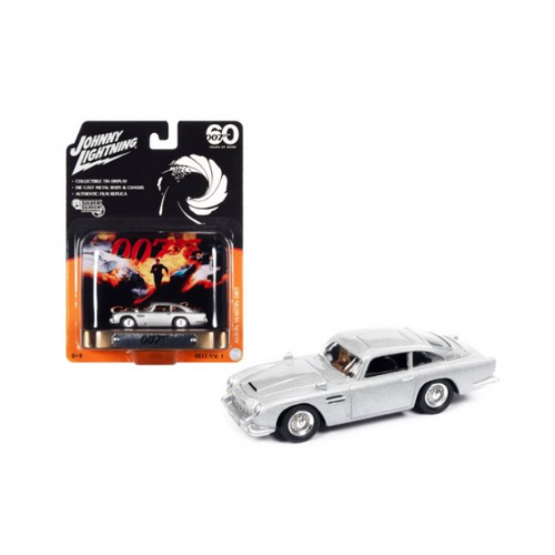 Miniatura Diorama 007 Carro Aston Martin DB5 - Golden Eye - 007 60 Years Of Bond - 1:64 - Johnny Lightning